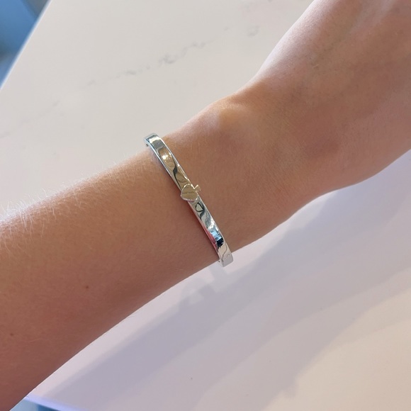 Kate Spade Silver Heritage Button Bangle - Picture 4 of 7